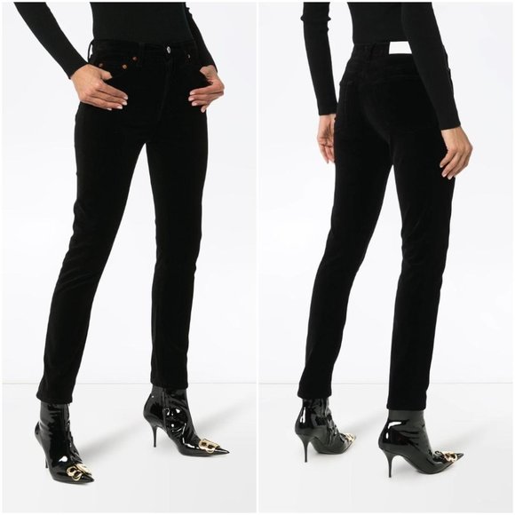 Re/Done Denim - Re/Done High Rise Velvet Jeans